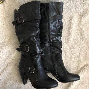 Tall black boots size 8